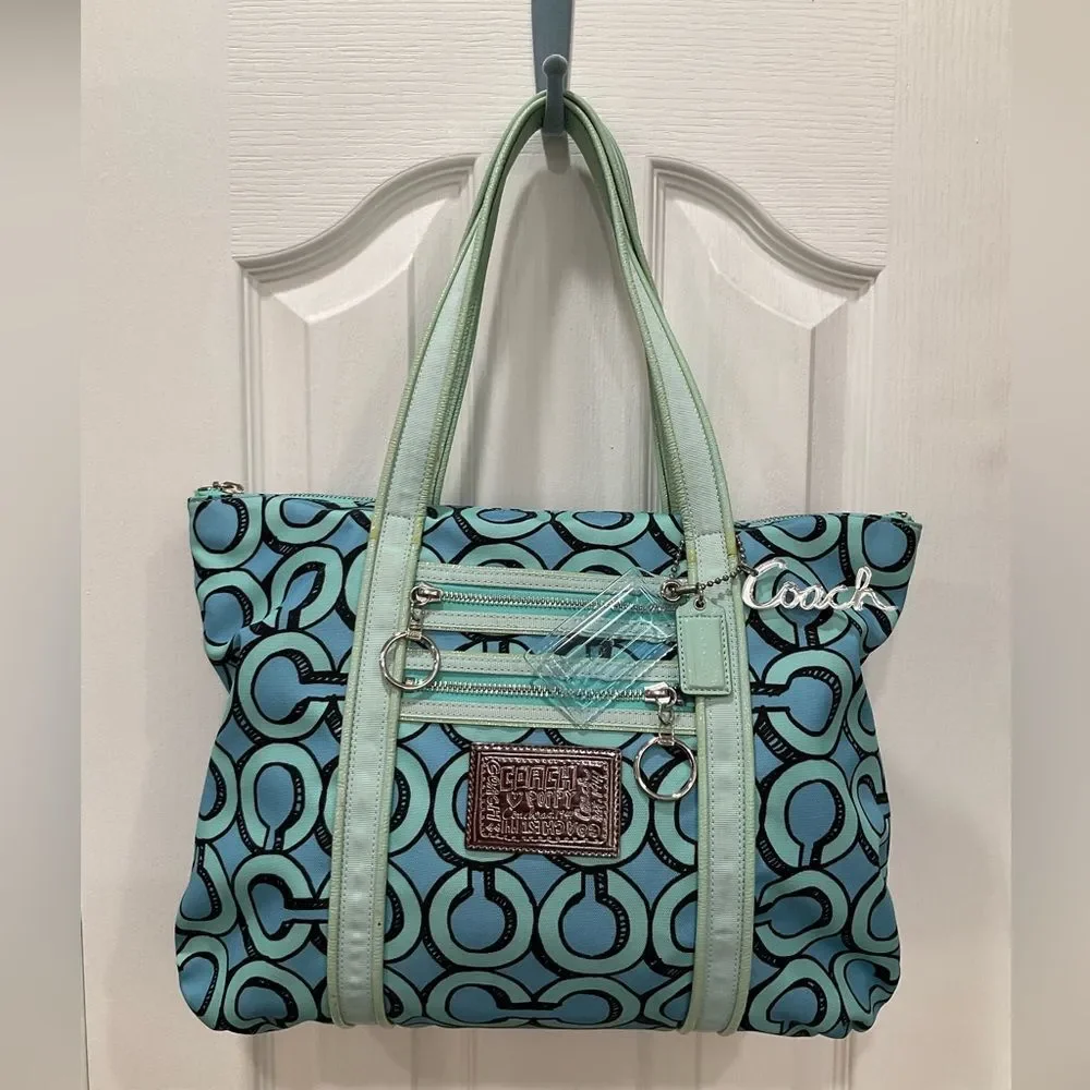 Coach Poppy 3D‎ Op Art Glam Tote Purse Handbag